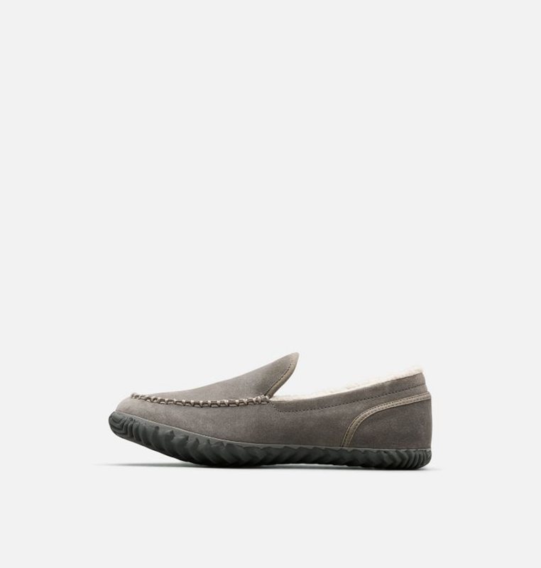 Mens Slippers Grey - Sorel Dude Moc™ - 721-EOMKJD